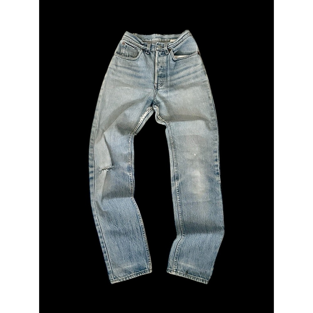 Vintage 80's Levi's Jeans Womens 23.5x29 Blue Made In USA Distressed - Picture 2 of 16